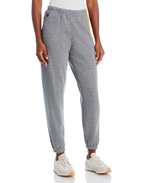 Aviator Nation Rainbow Striped Sweatpants - Gray