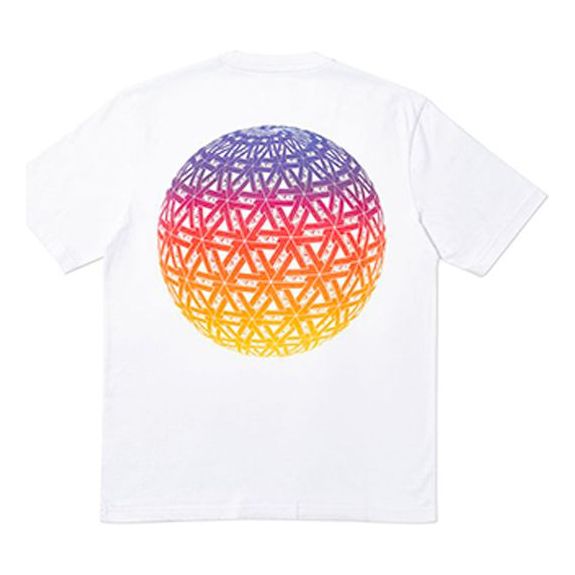 T-shirt PALACE GLOBULAR T-SHIRT WHITE Back Short Sleeve Unisex, white