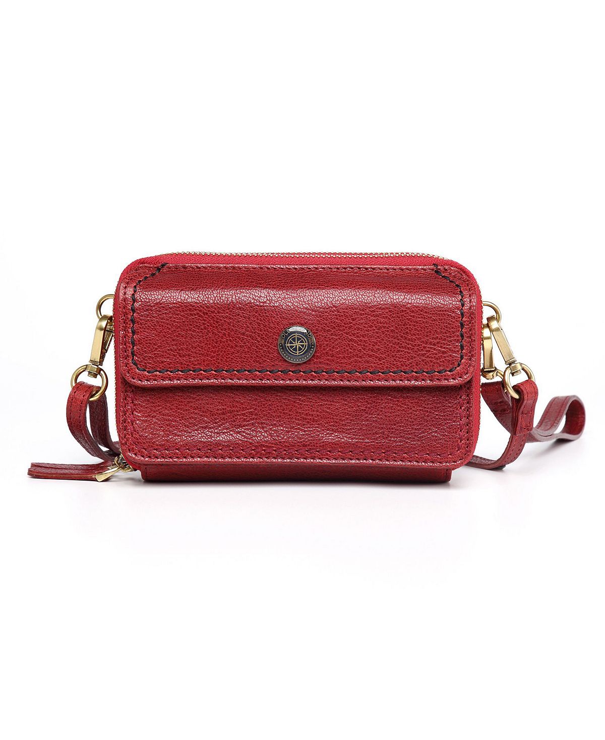 Women's Northwood genuine leather shoulder wallet Northwood OLD TREND, red