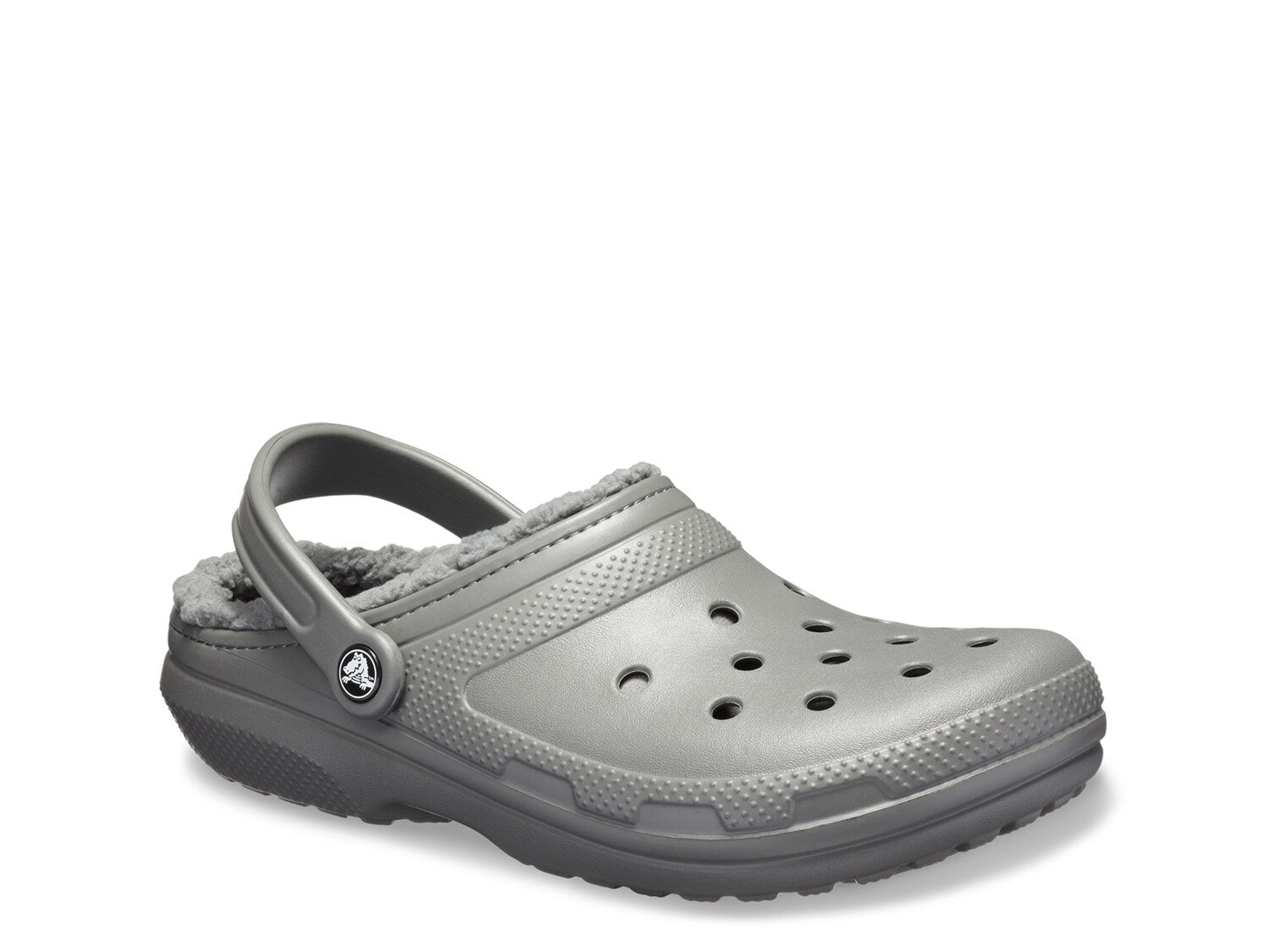 Crocs Classic men's clog slippers, lined, gray