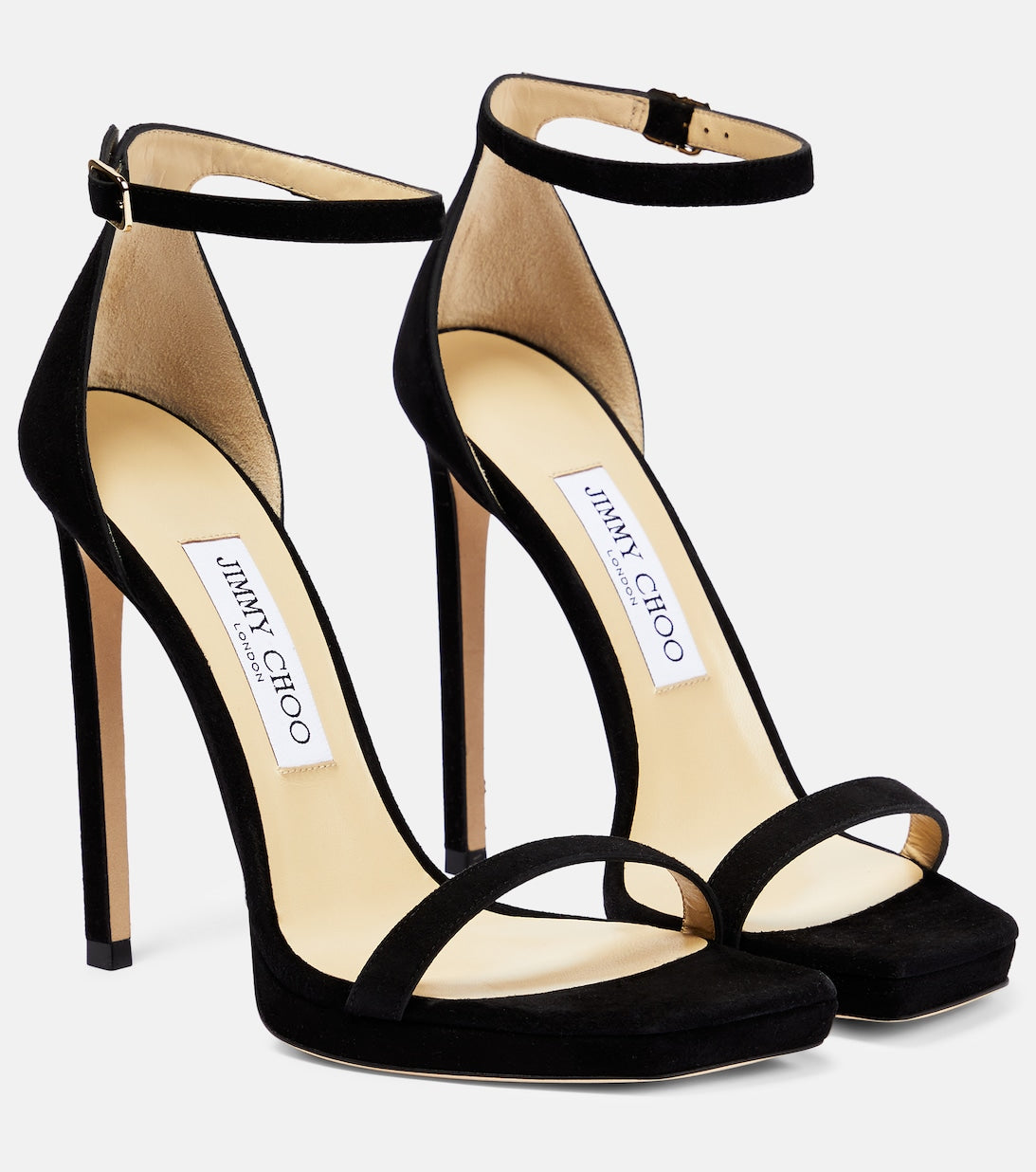 Alva Jimmy Choo Suede Sandals, Black