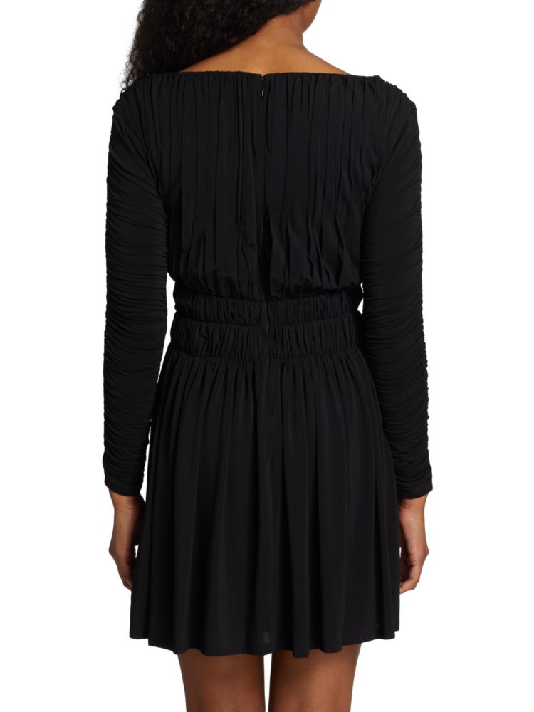 Romy Tove ruched mini dress, black