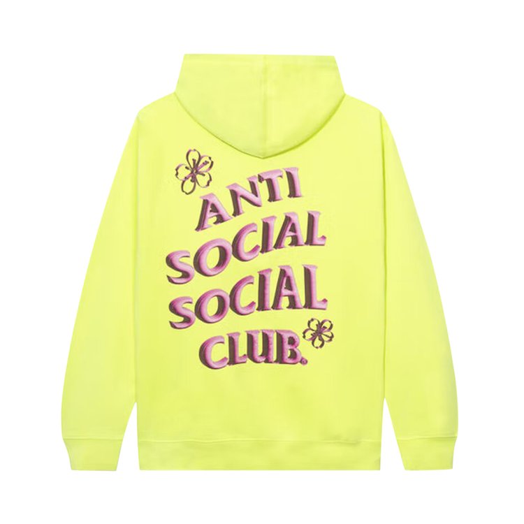 Anti Social Social Club Coral Crush Zip Up 'Yellow' Hoodie, Yellow