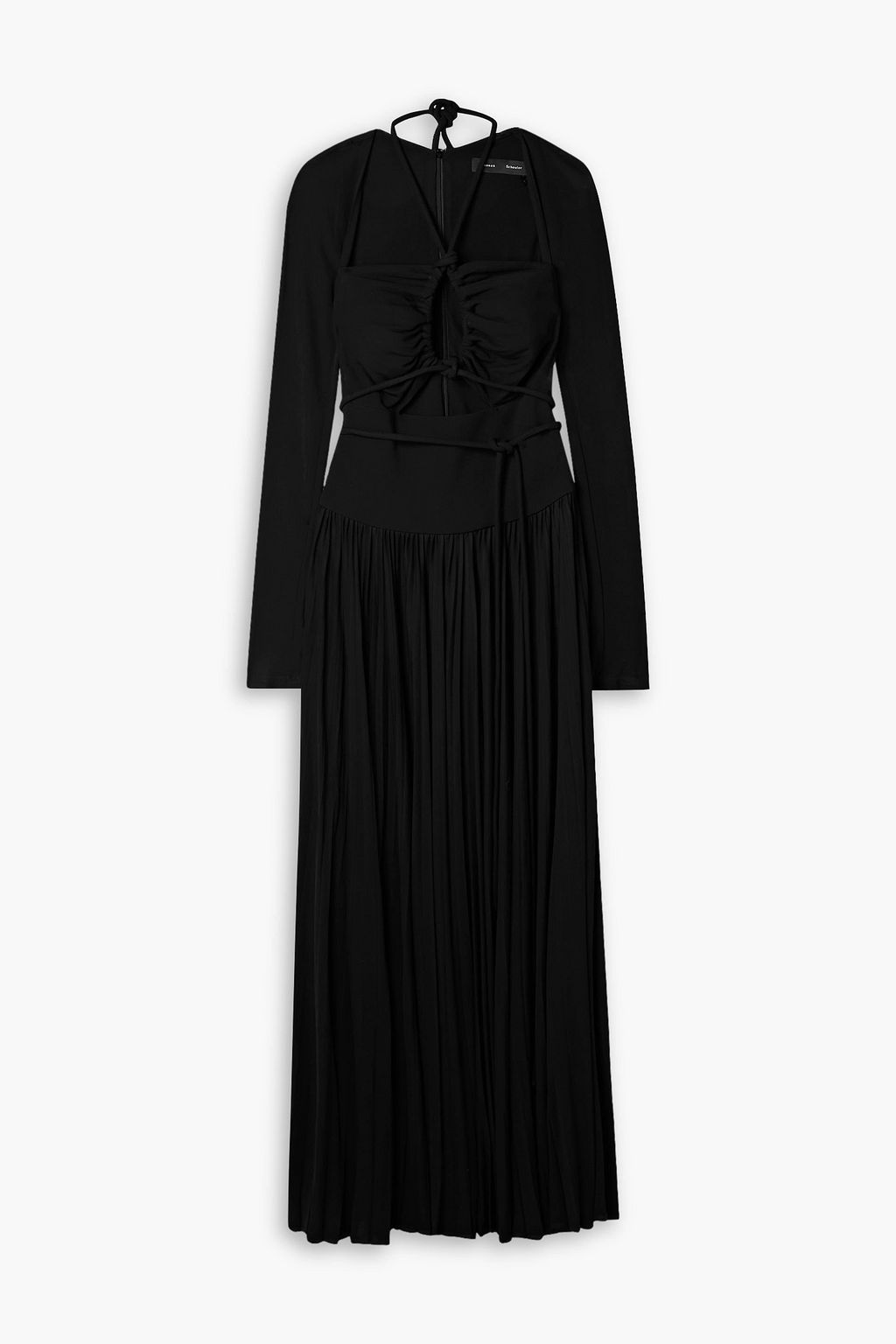 PROENZA SCHOULER Pleated Jersey Halter Neck Maxi Dress black