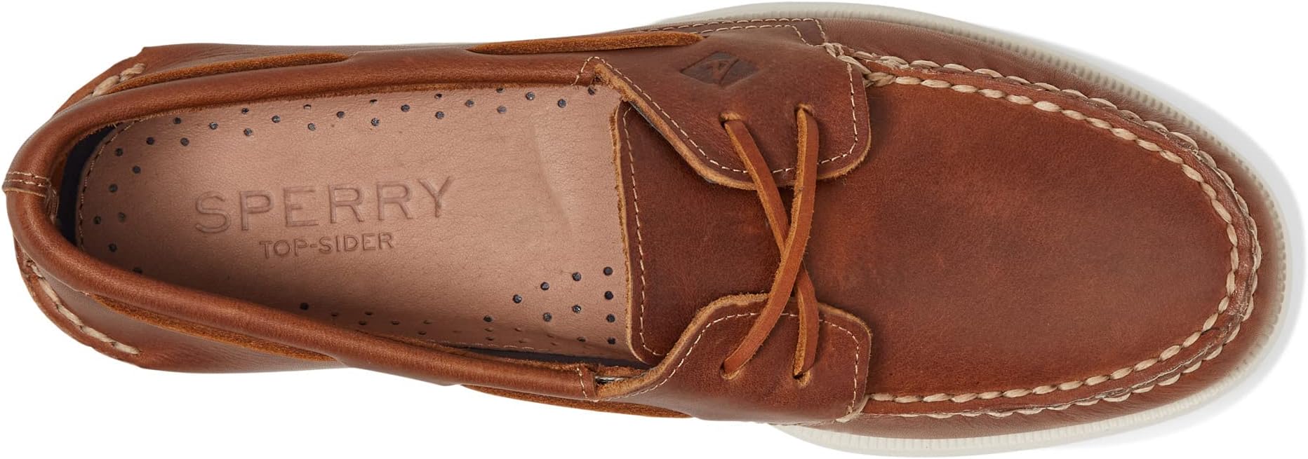 حذاء Sperry Boat ذو الدانتيل المتقاطع A/O 2-Eye، باللون البني