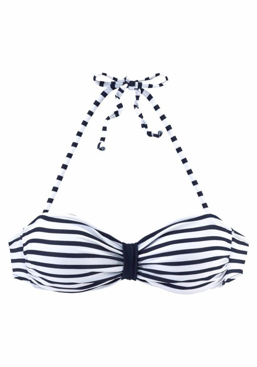 VENICE BEACH Summer bandeau bikini top, dark blue