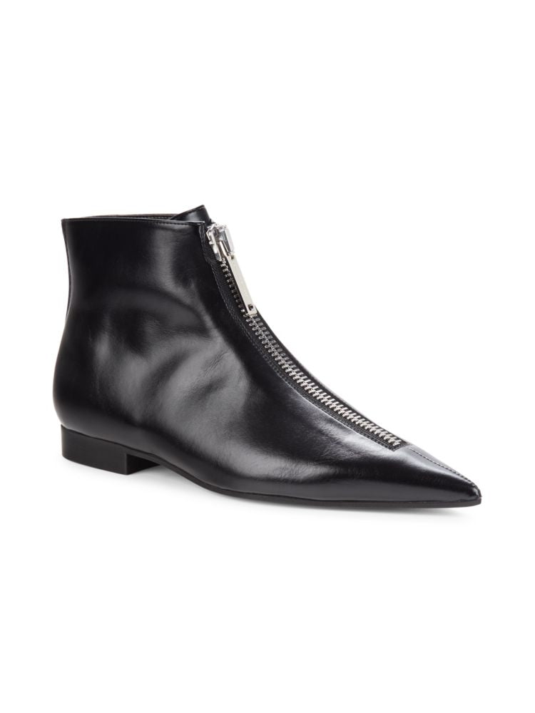 Stella Mccartney Pointed Toe Zip Ankle Boots, Black