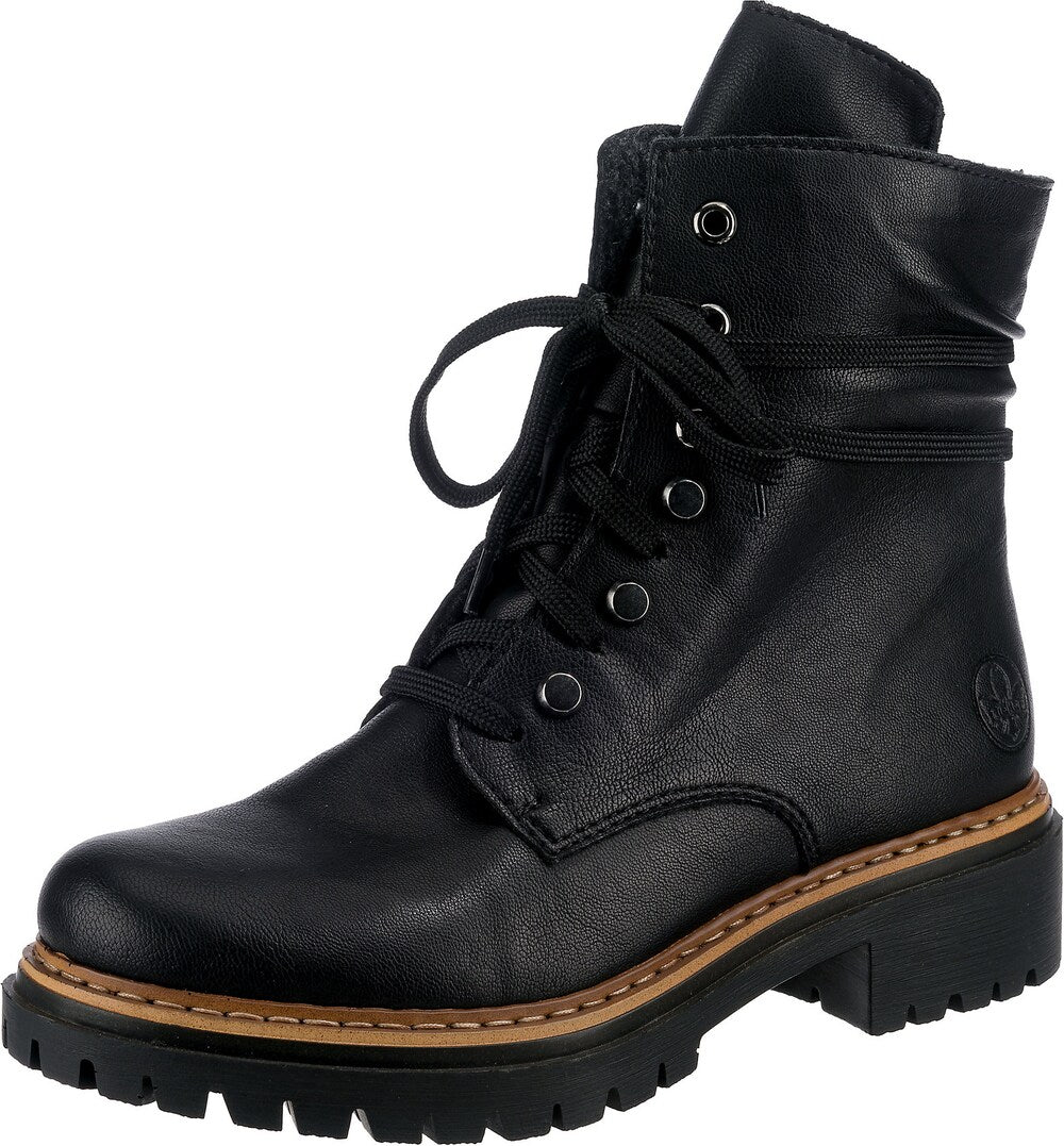 Rieker lace-up ankle boots, black