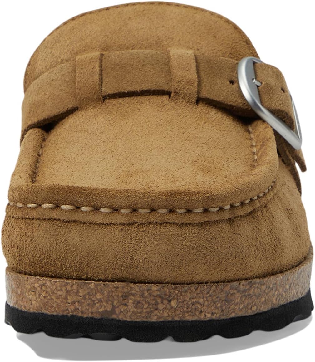 Buckley Shearling Clog - Suede Birkenstock, Tea/Natural Suede/Shearling