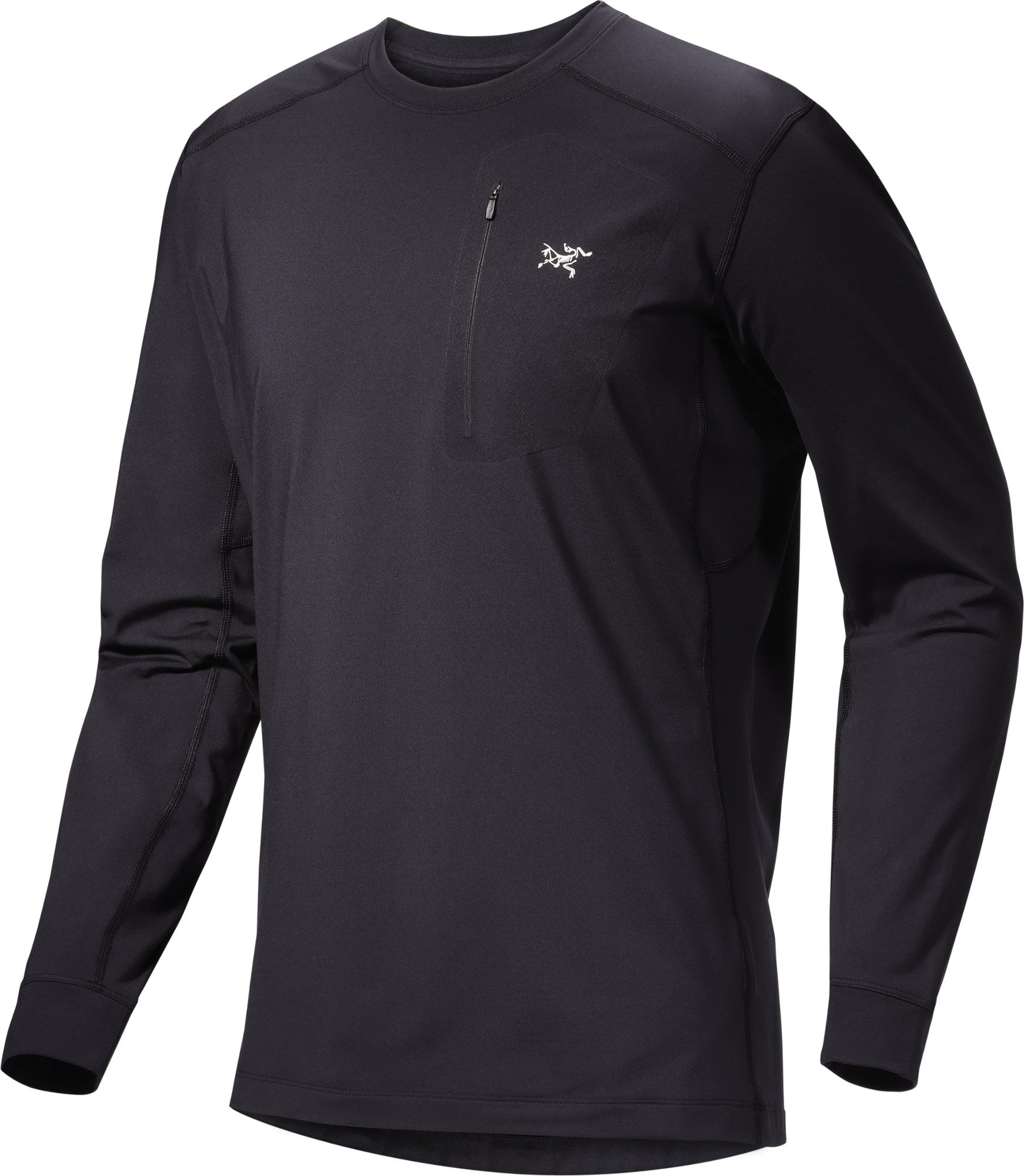 Rho LT Basic Crew Top - Men's Arc'teryx, Black