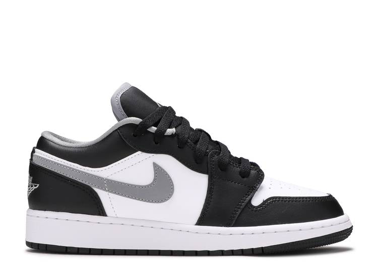 حذاء رياضي AIR JORDAN 1 LOW GS 'BLACK MEDIUM GRAY'، أسود