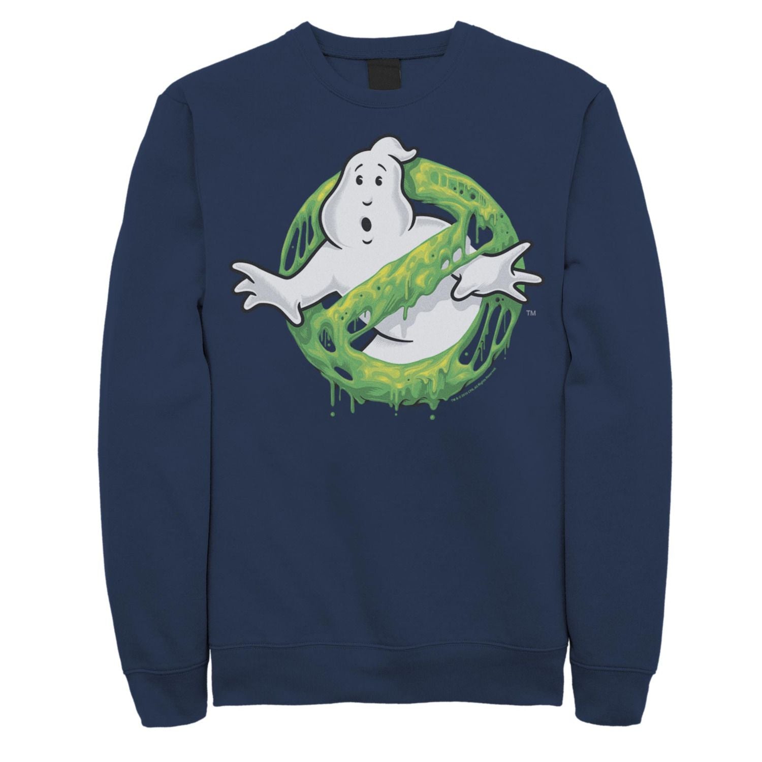 Men's Green Ghostbusters Slime Ghost Licensed Character Logo Sweatshirt