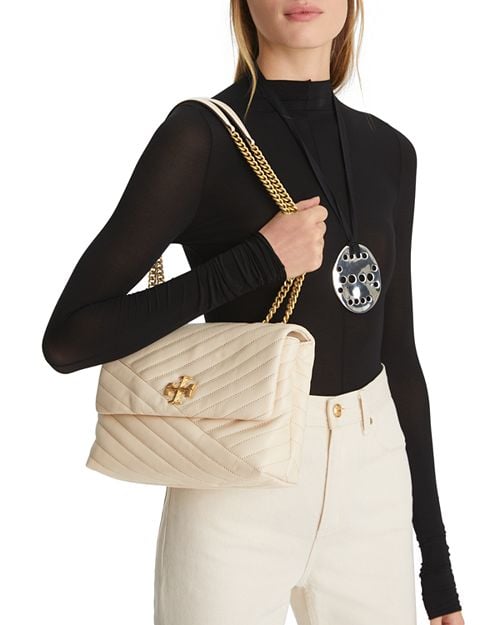 Tory Burch Kira Convertible Shoulder Bag in Ivory/Cream