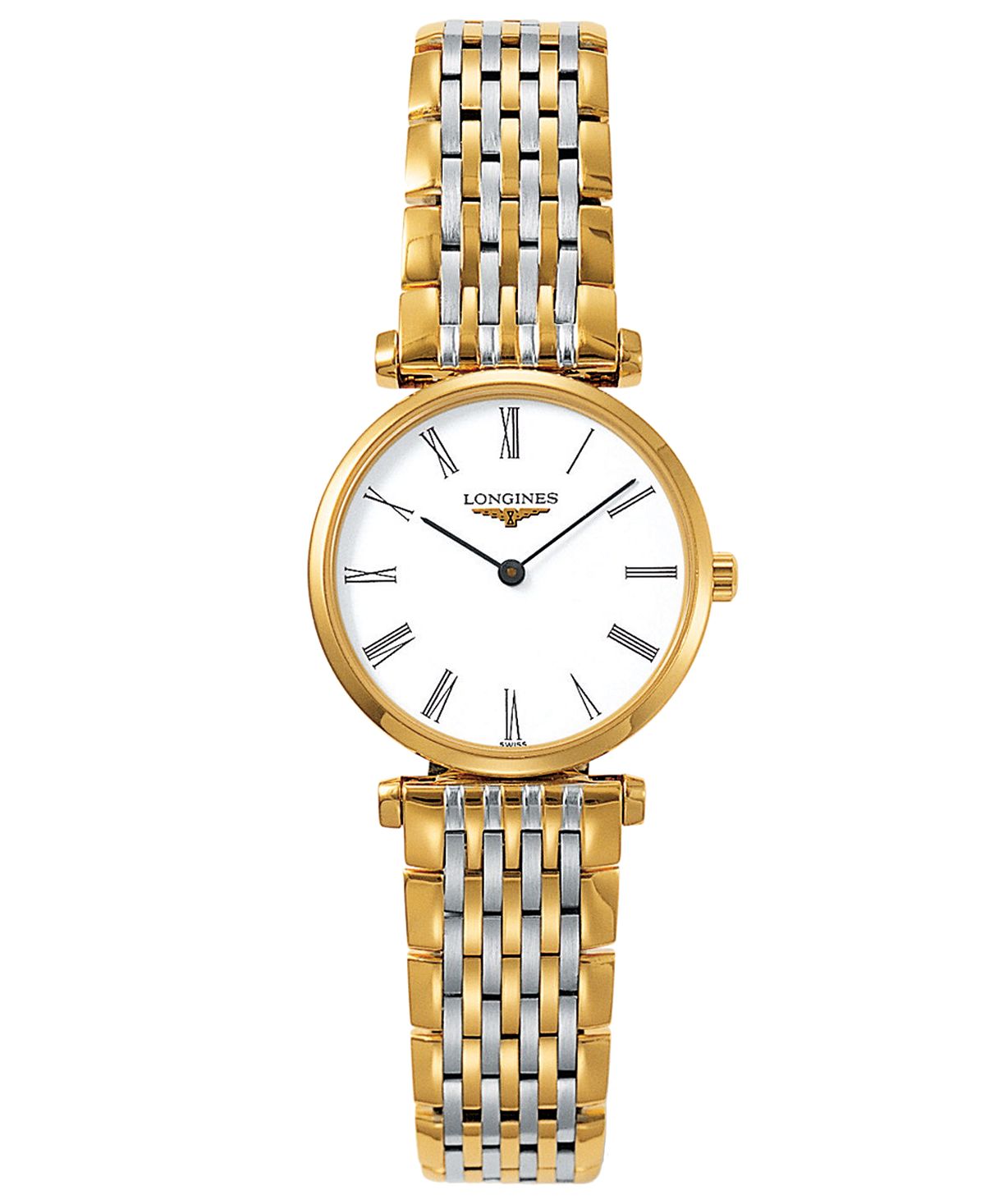 La Grande Classique de Longines Ladies Two Tone Watch with Stainless Steel Bracelet L42092117