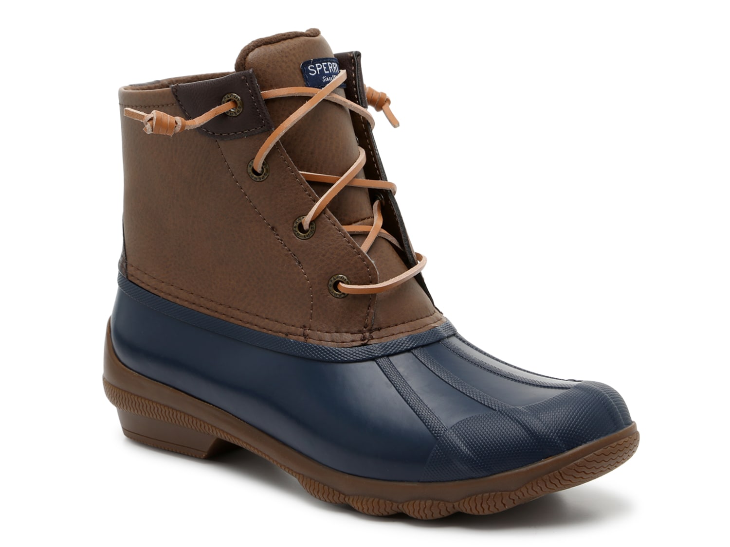 Syren Gulf Duck Sperry boots, brown/navy blue