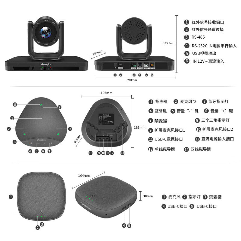 Lenovo Thinkplus Webcam with HDD and Microphone