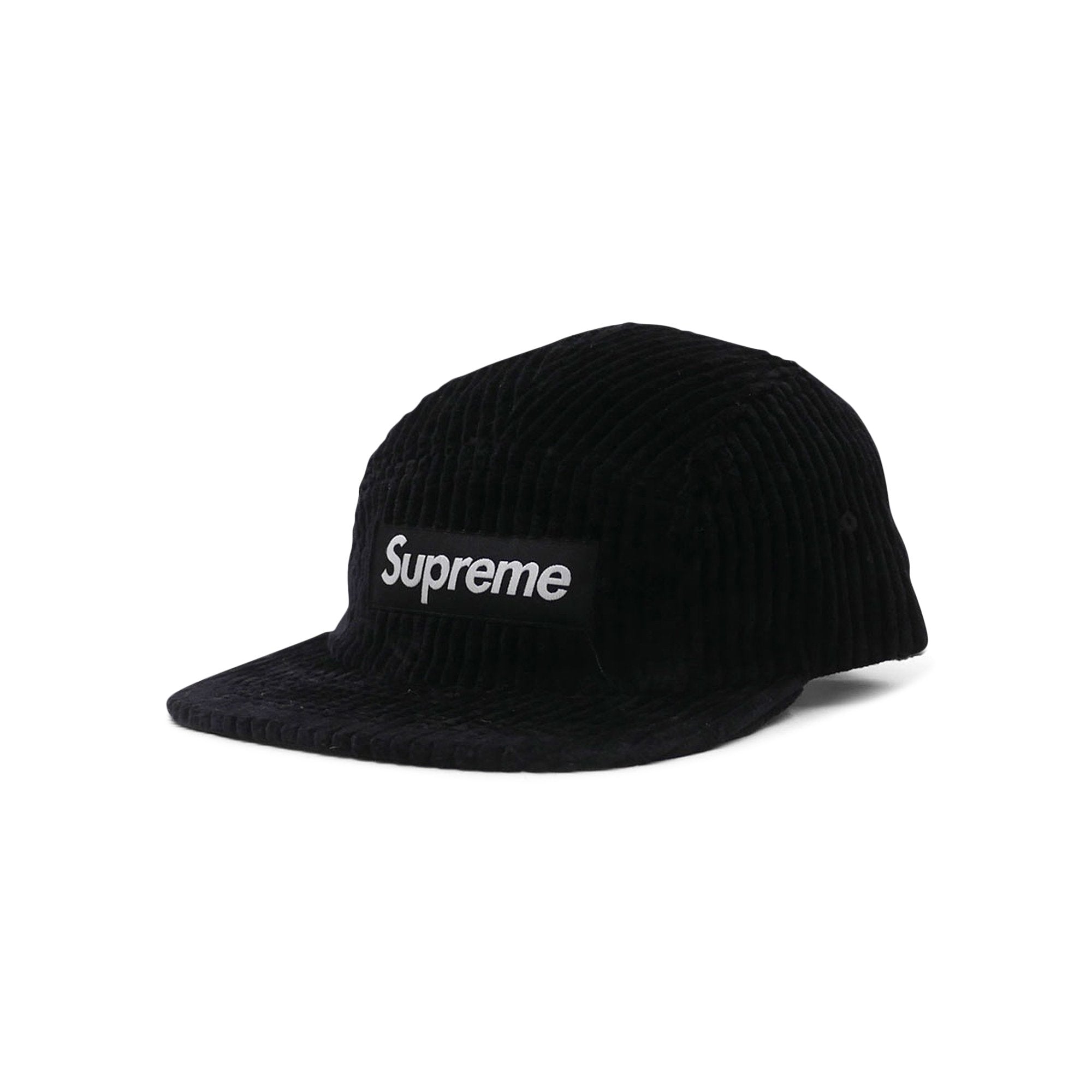 Supreme Corduroy Wide Collar Cap, Black