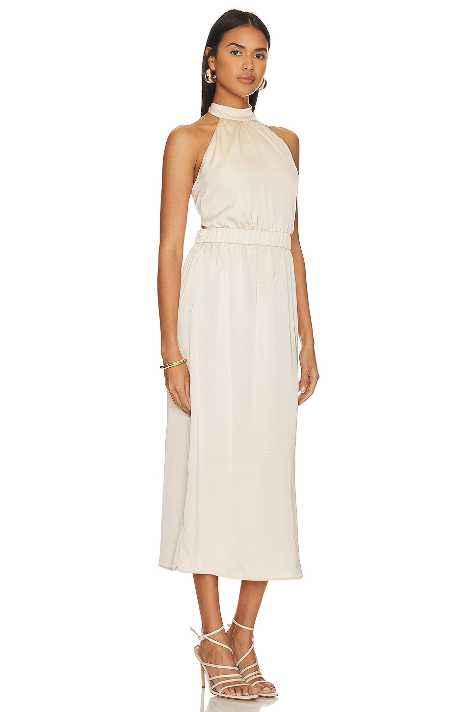 MINKPINK Finlay Midi Dress, Champagne