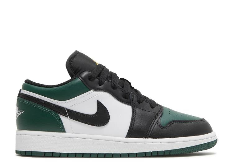 حذاء رياضي AIR JORDAN 1 LOW GS 'GREEN TOE'، باللون الأخضر