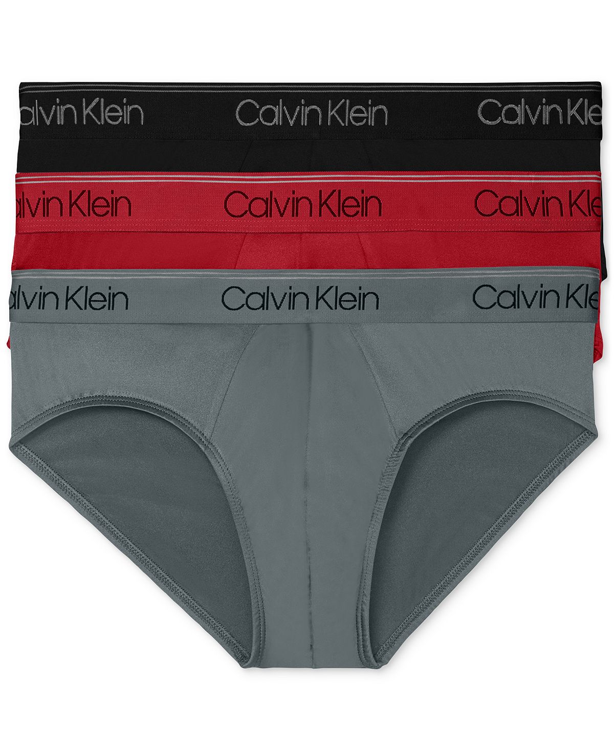 Men's Low Rise Microfiber Thong Briefs (3 Pieces), Calvin Klein Underwear