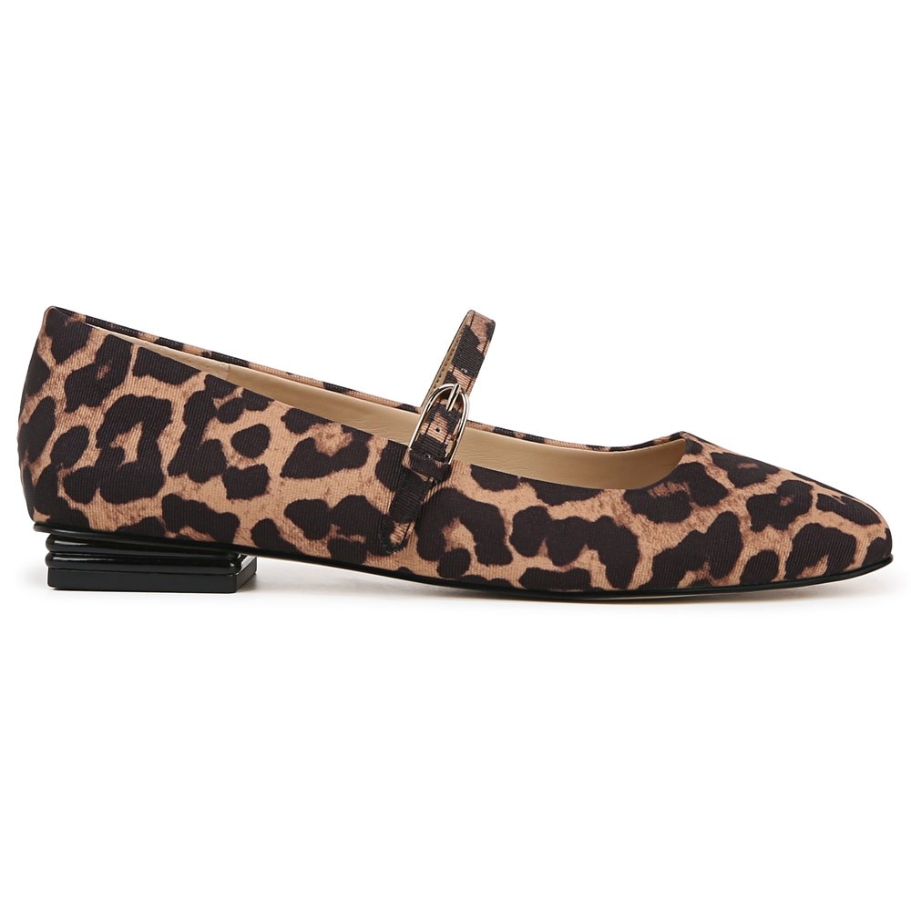 Tinsley Mary Jane Franco Sarto women's flats, leopard print fabric