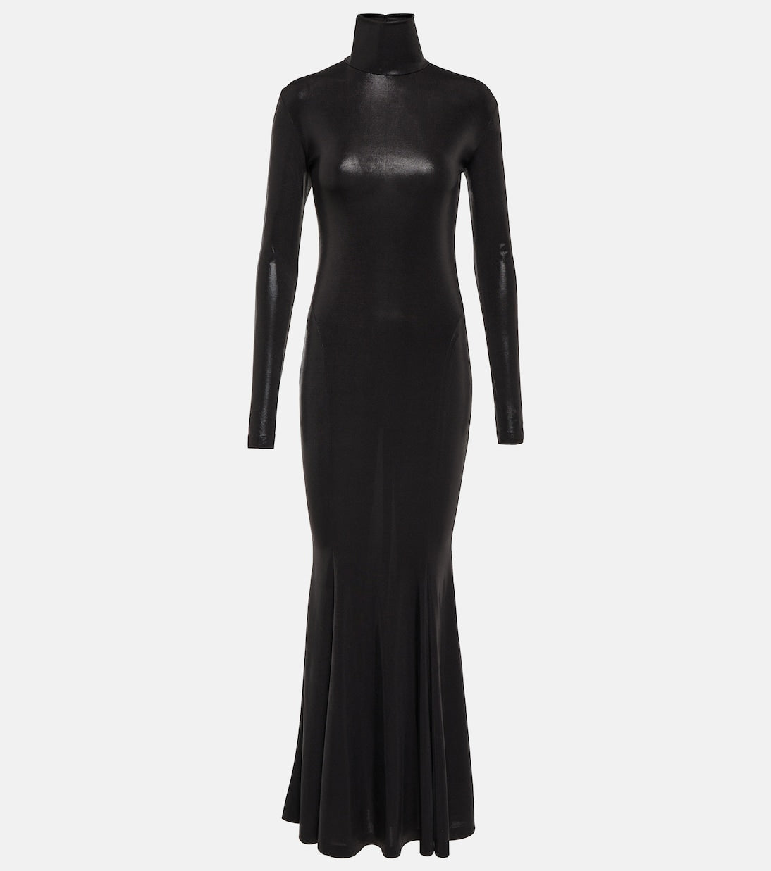 Maxi dress lamé Norma Kamali, black