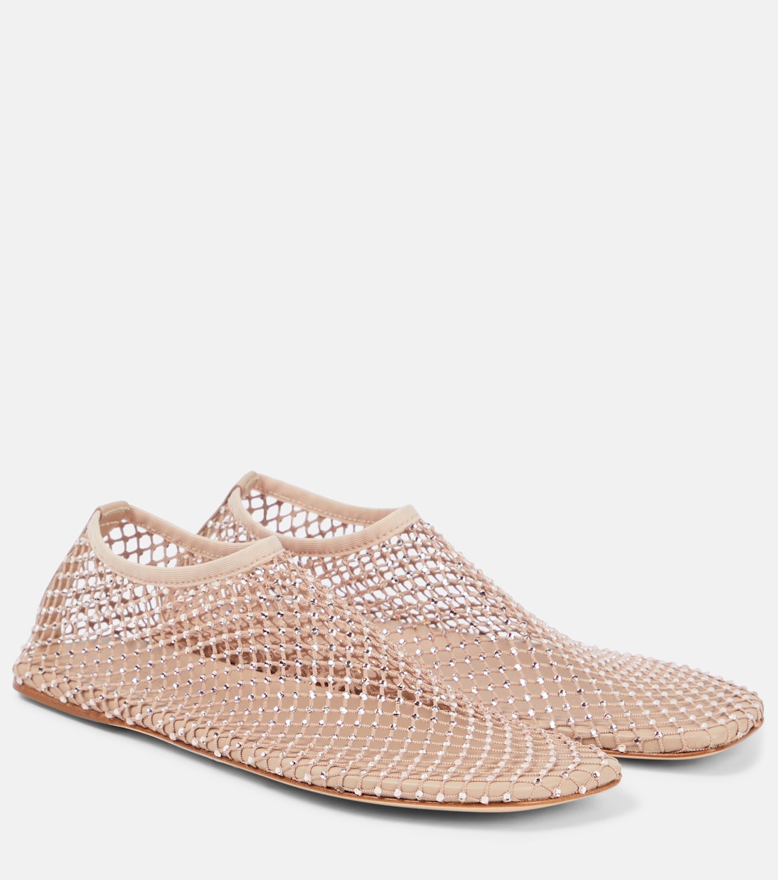 Christopher Esber crystal minette ballet flats, pink