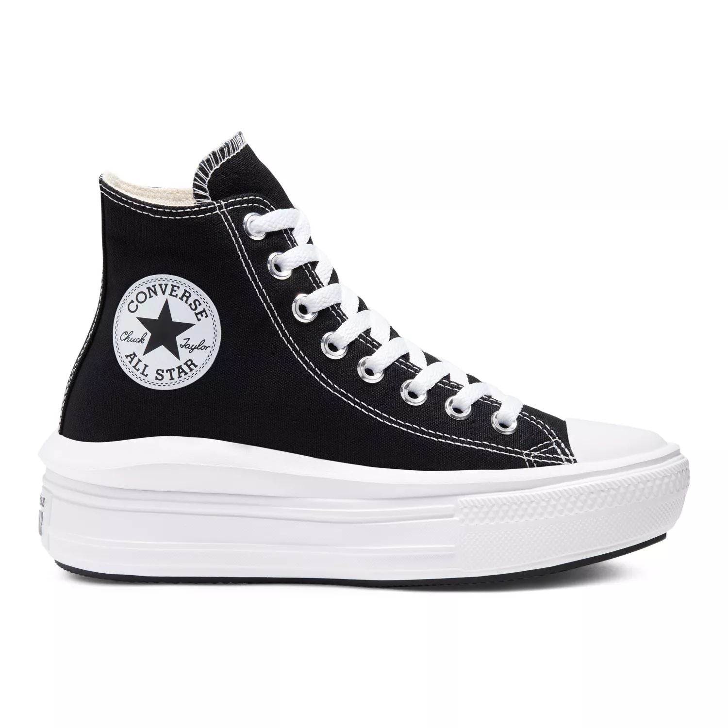 Converse Women's Chuck Taylor All Star Move Converse Platform High Top Sneakers, Black/White