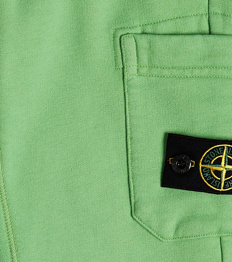 Stone Island Junior Logo Cotton Sweatpants, Green