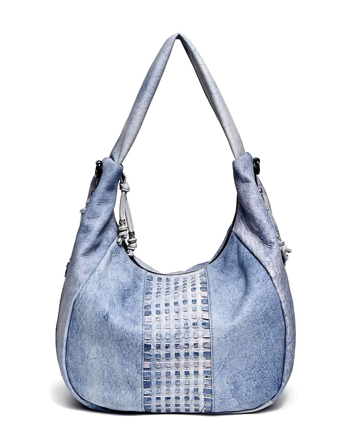 Women's Dorado transformable hobo bag made of genuine leather OLD TREND, blue