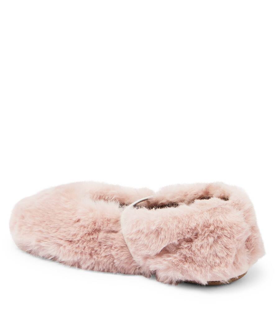 PèPè faux fur ballerinas, pink