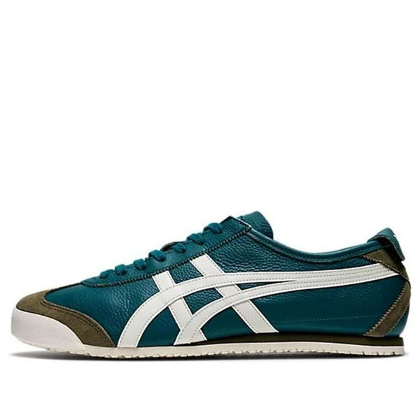 حذاء Onitsuka Tiger MEXICO 66 "Velvet Pine Cream"، مخملي من الصنوبر/الكريم