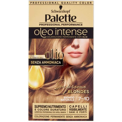 Palette Oleo Intense Permanent hair dye with 7-10 natural light oils, Testanera