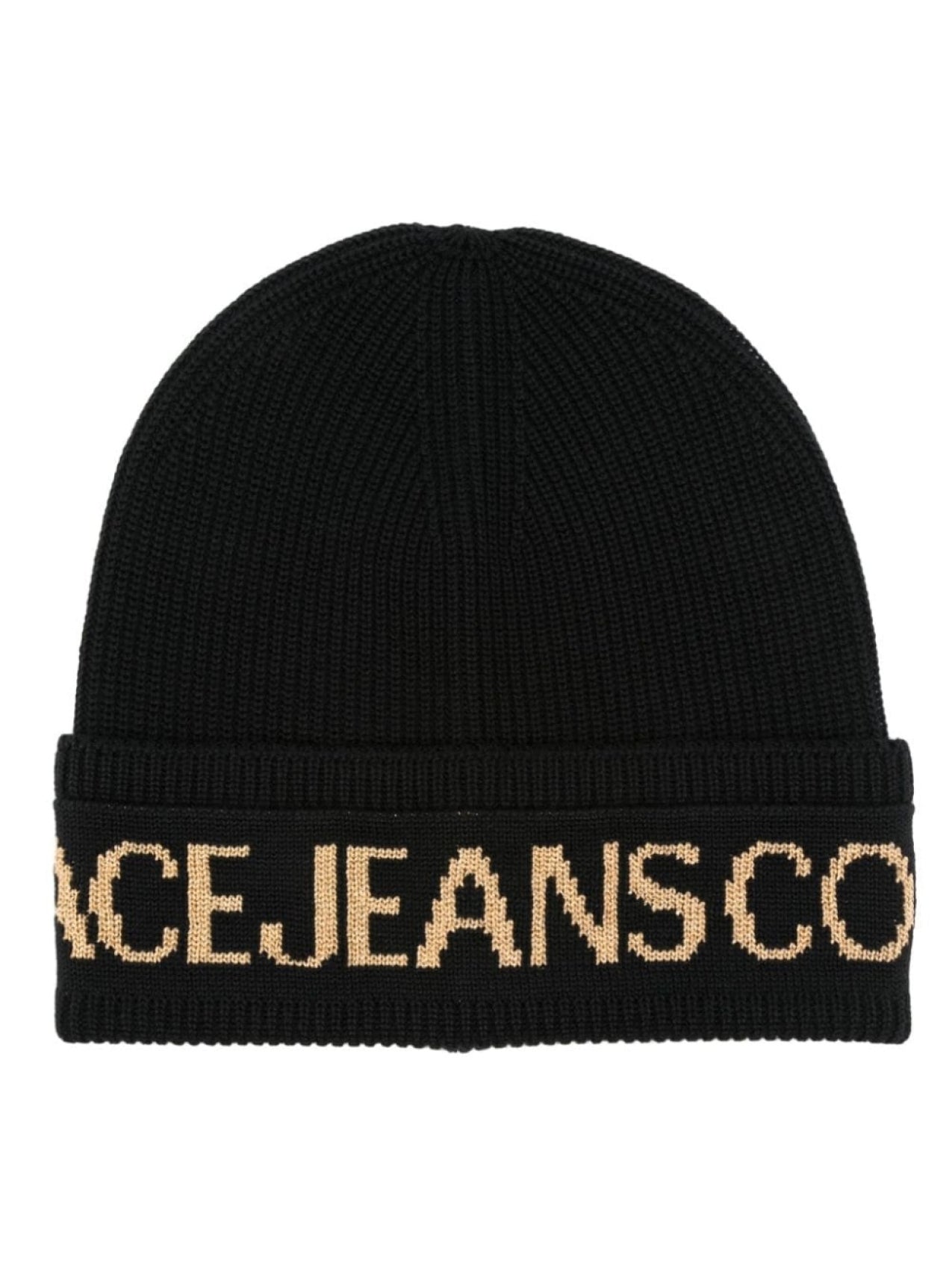 Versace Jeans Couture Logo Beanie Hat Black