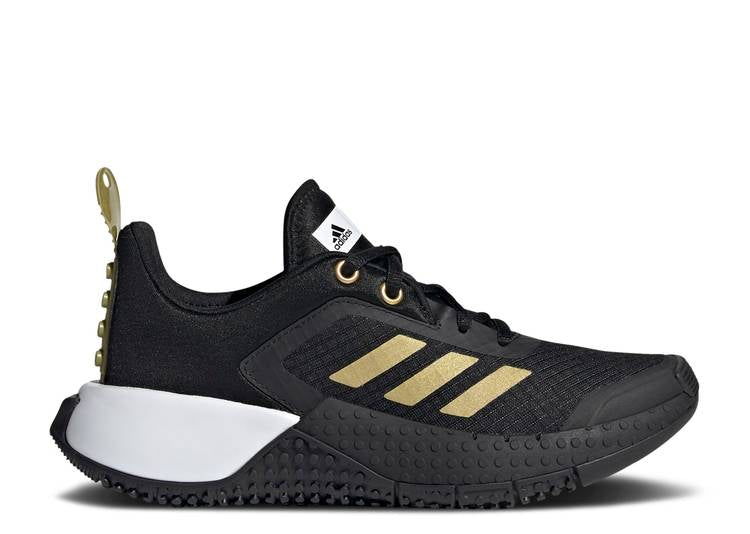 Adidas LEGO X SPORT BIG KID 'BLACK GOLD METALLIC' sneakers, black