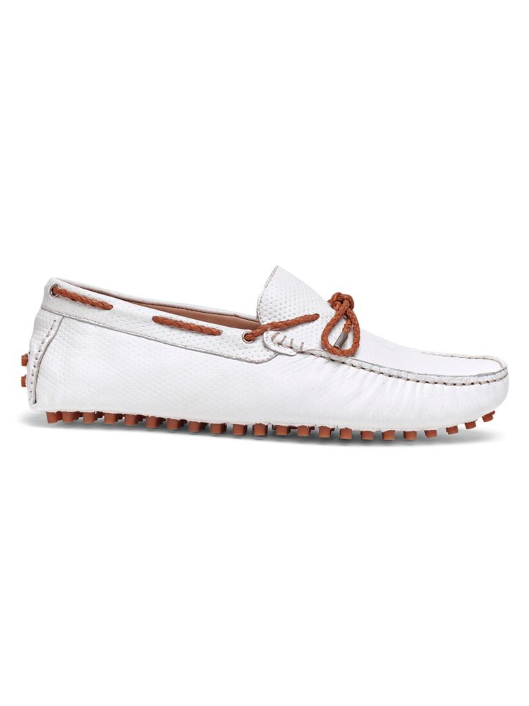 Mesa Driving Moccasins Carlos Santana, White