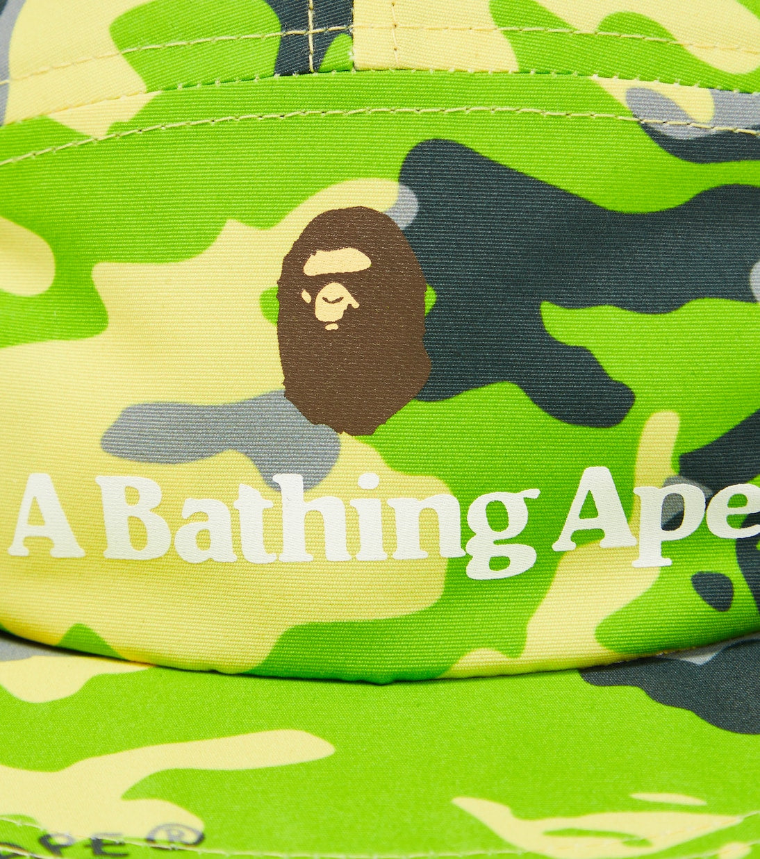 قبعة مطبوعة للأطفال من Bape باللون الأخضر