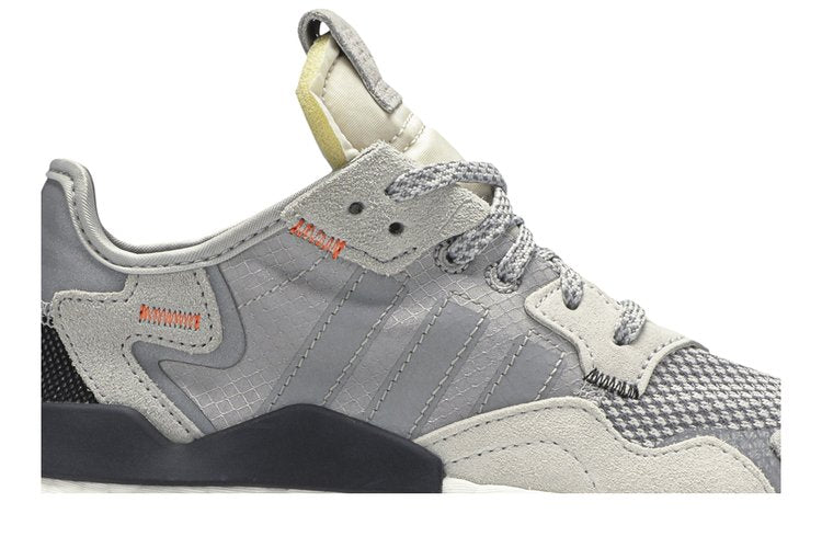 Adidas Nite Jogger J 'Grey Orange' Sneakers, Gray