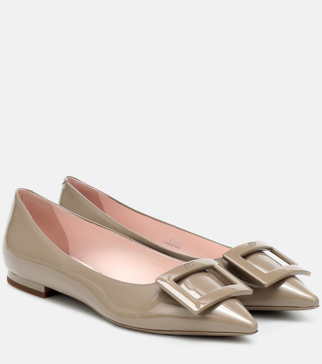 Leather Gommettine Ball Roger Vivier ballet shoes, beige