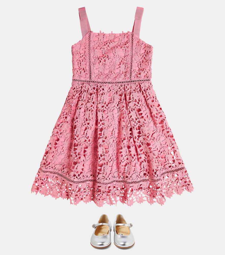 Self-Portrait azalea lace dress, pink