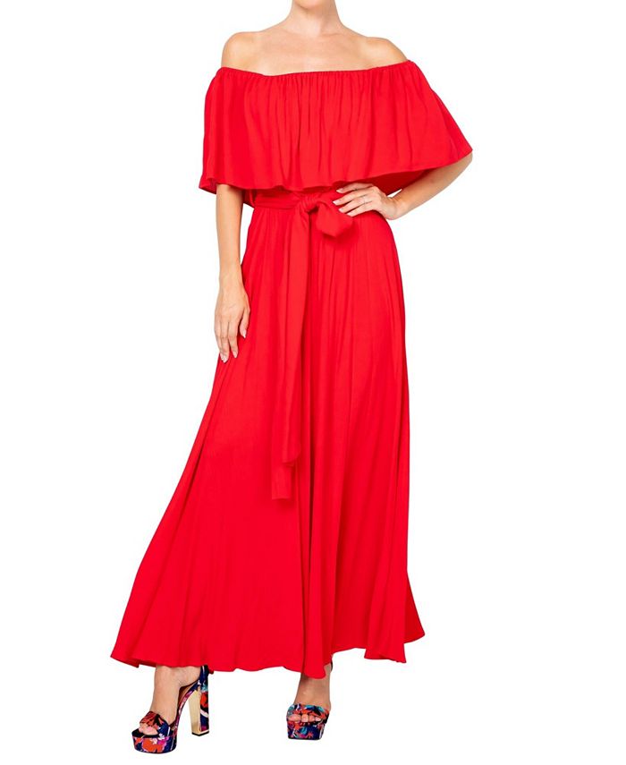 Women's Morning Glory Meghan Los Angeles maxi dress, red