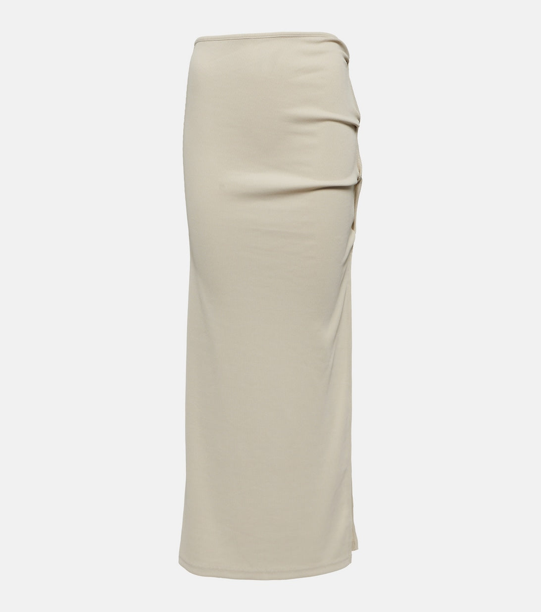 Ribbed Open Twist maxi skirt CHRISTOPHER ESBER, beige