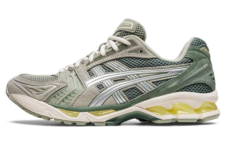 حذاء ASICS Gel-Kayano 14 باللون الرمادي الزيتوني الفضي الاسترليني