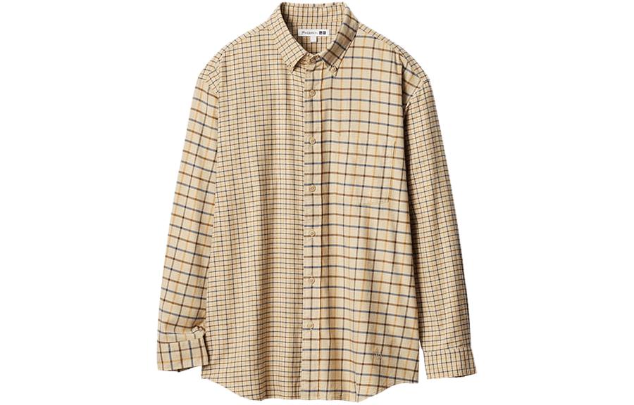 Jw Anderson Co-Branded Series Khaki Uniqlo Men's Shirt, Khaki