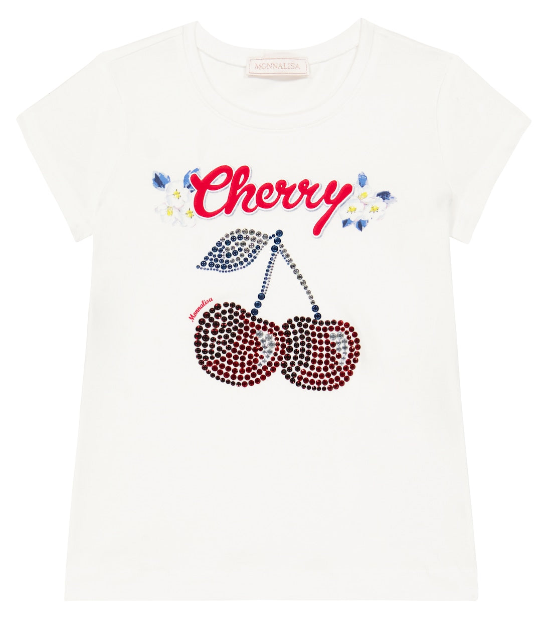 x Disney Monnalisa Decorated Jersey T-Shirt, White