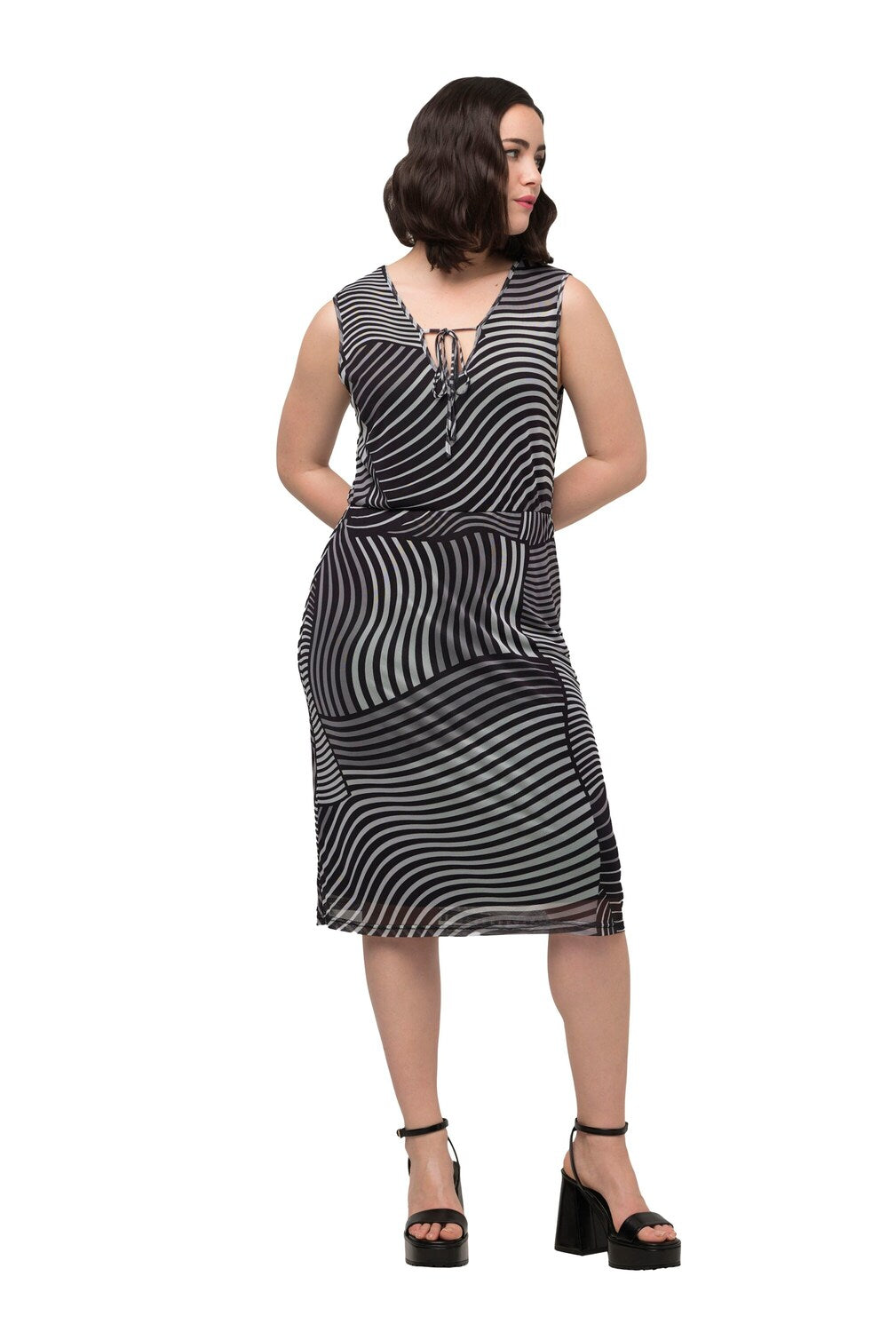 Ulla Popken dress, grey/black