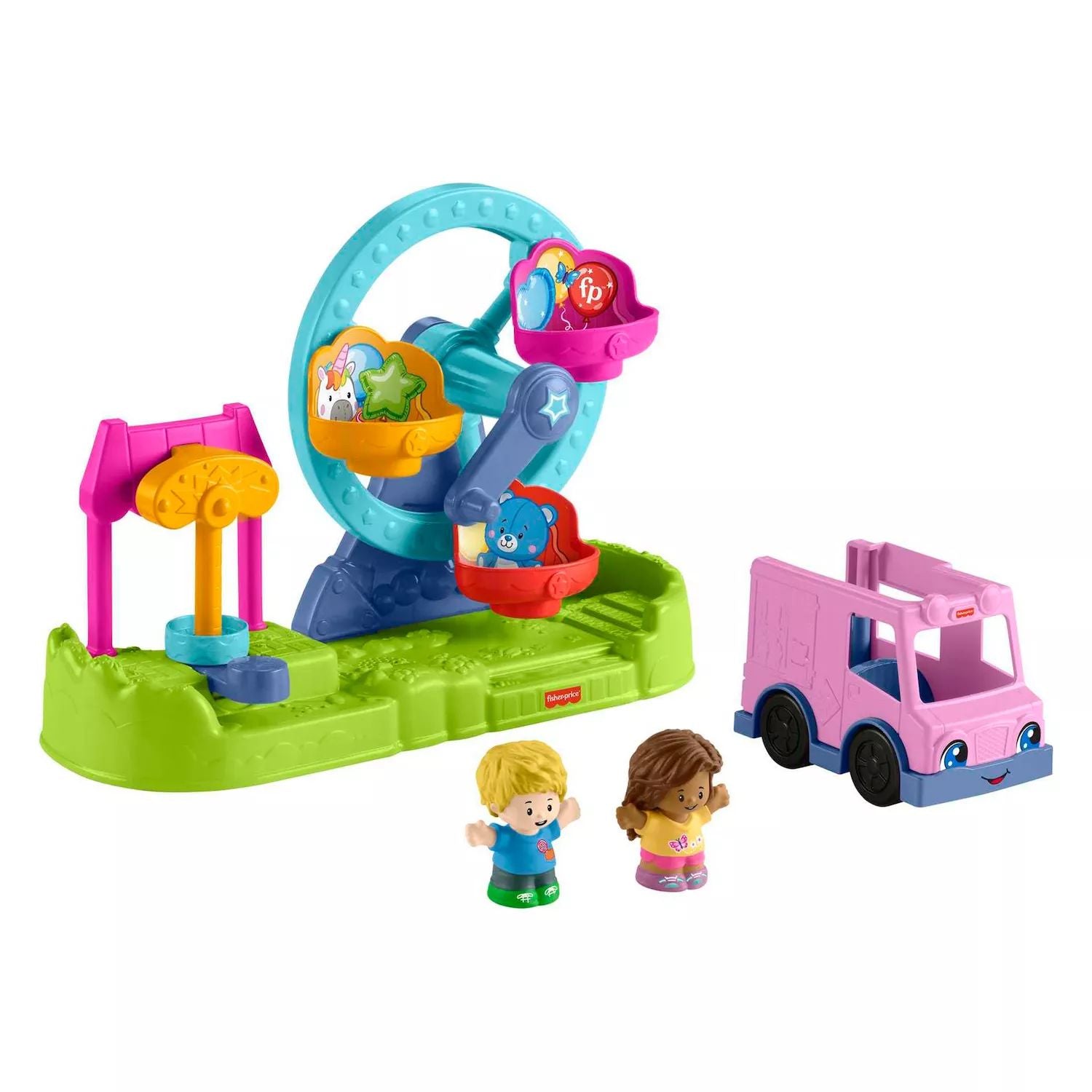 مجموعة ألعاب Little People Carnival من Fisher-Price مع عجلة فيريس وشخصيات Little People