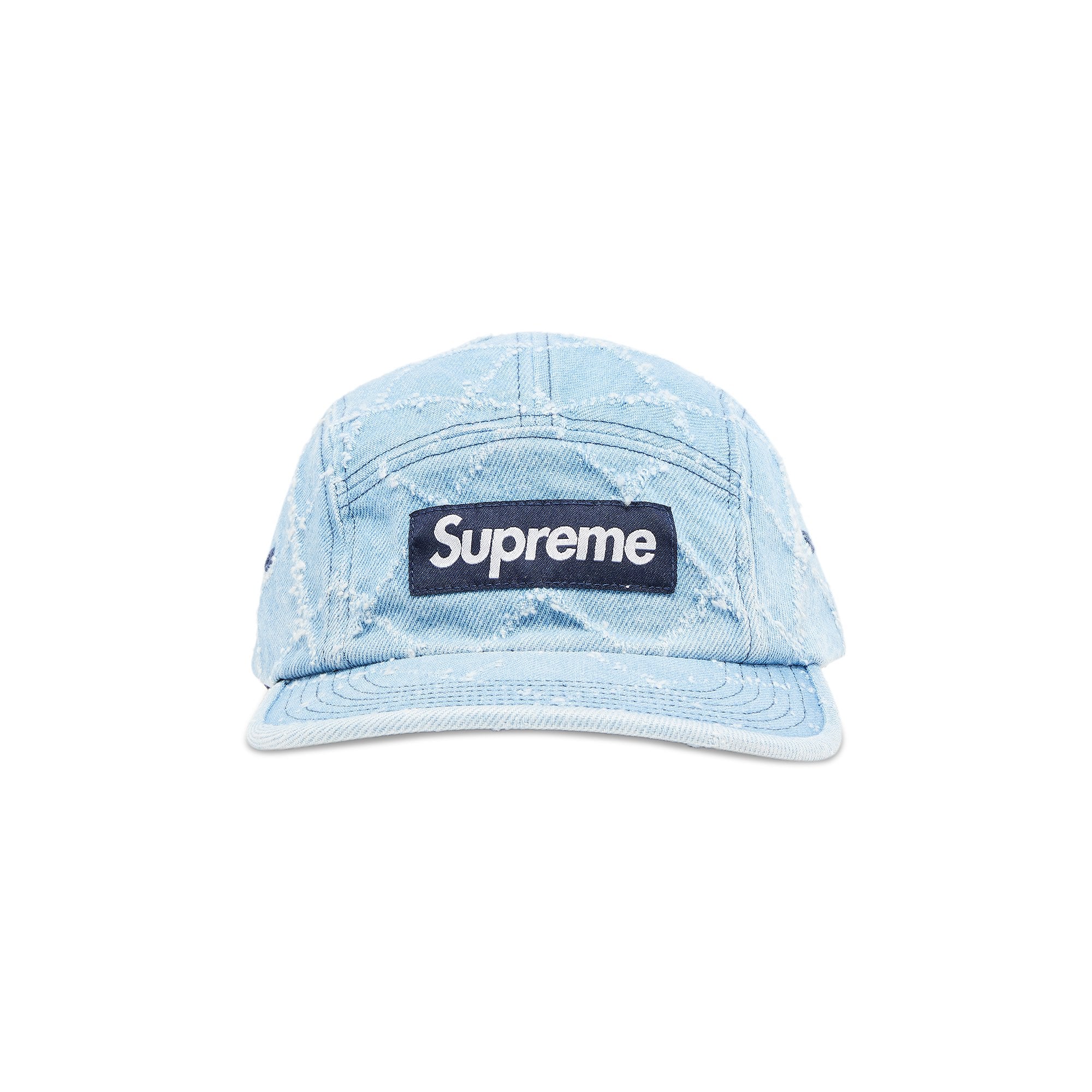 Supreme Perforated Denim Cap in Wash Indigo