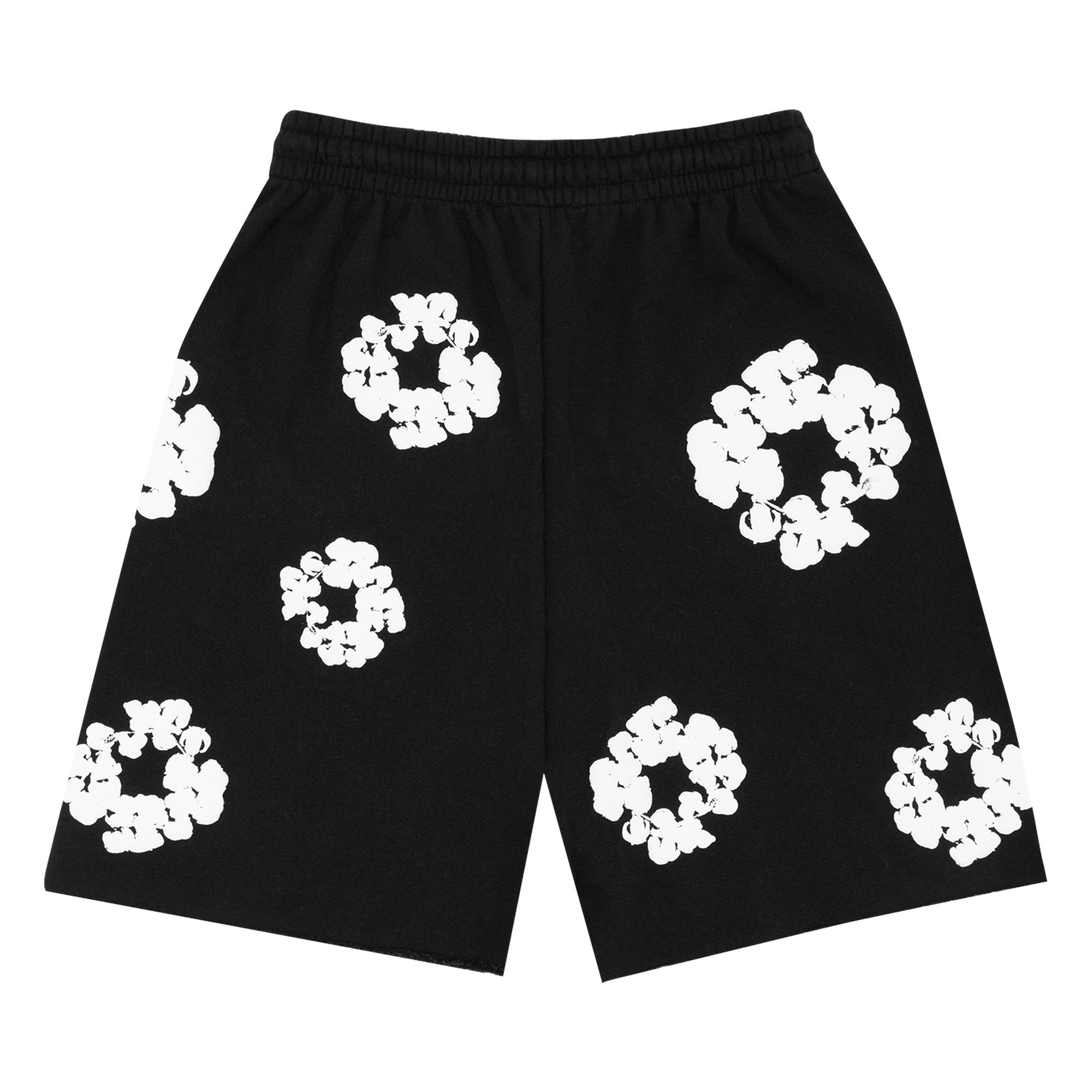 The Cotton Wreath Denim Shorts, Black