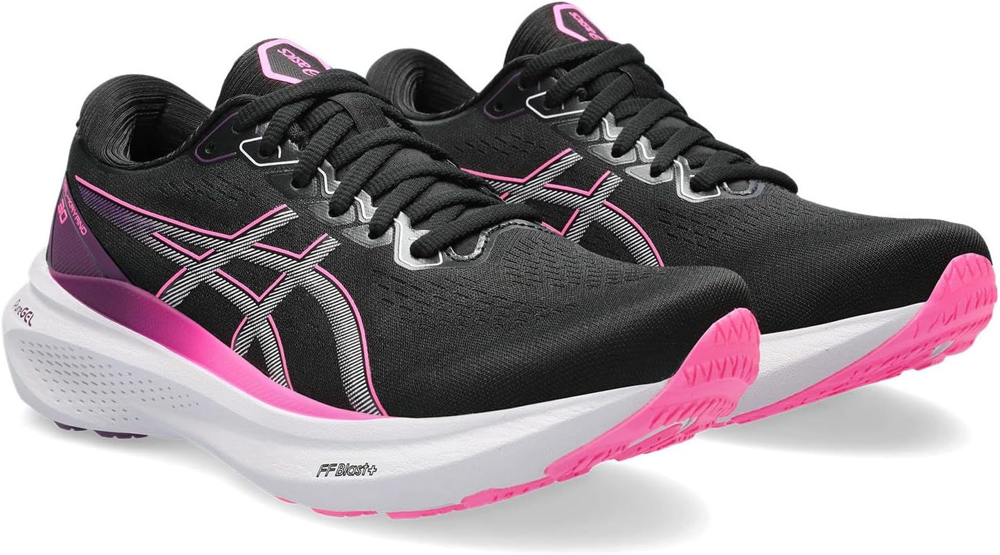 GEL-Kayano 30 ASICS sneakers, Black/Lilac Hint